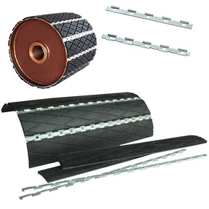 Pulegge di Diamond Grooved Rubber Lagging On dello scorrevole del tamburo del trasportatore