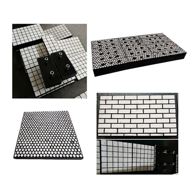 Piastrina ceramica di usura dell'allumina ZTA di 99% che allinea d'acciaio di appoggio